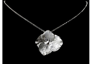 Collier Fleur d'Hortensia Argent 999